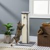 Cat Scratching Post with Ball, Sisal Pole and Plush Cover, 41x41x81 Cm, Grey