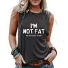 I'M NOT FAT I'M JUST EASY TO SEE Women's Fashion Summer Tank Top Casual Comfortable Cool Women's Sleeveless T-Shirt Top