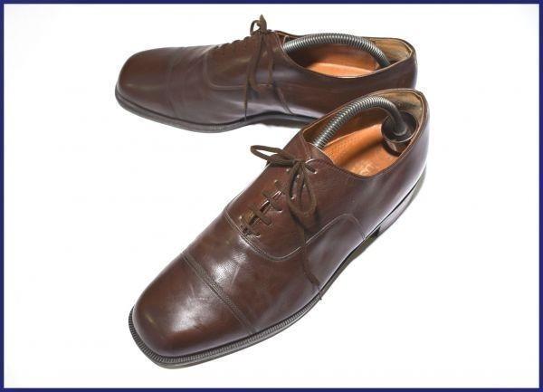 

70s-80s West Germany vintage Salamander Fussarzt leather straight tip 27.5 dark brown