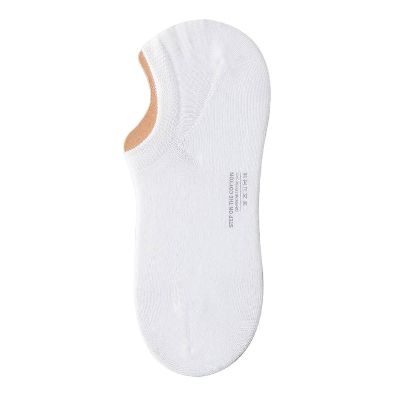 Cotton Summer Socks - Men's Short Socks - Pure Cotton Shallow Opening Anti-odor 10A Antibacterial Sweat-absorbing Short Tube Plain-colored Boat Socks