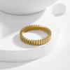 Gold and Silver Minimalist Index Finger Ring - European and American Style, Titanium Steel, Non-Fading Design.