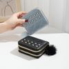 Rivets Woman Clutch Wallet Soft Plush Ball Square Card Bag Simple Women Long Purse  Female