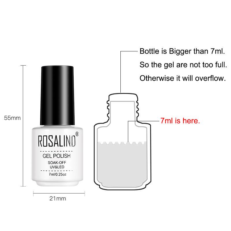 ROSALIND Gel-Nagellack-Grundierung für UV-Gel-Lack, Soak-Off-Lack, semipermanenter Lack