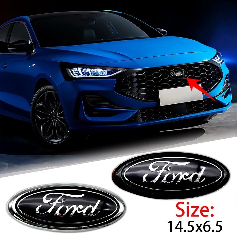 1pcs ABS 14.5cm Car Front Head Hood Bonnet Logo Rear Trunk Badge Sticker For Ford Mondeo Focus SALDJ8 Fusion MK2 MK4 F150 F250 Emblem