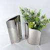 Luxury Stainless Steel Vase, Modern Leather Design Vase, Home Decoration Ornament, Living Room Dining Table Flower Arrangement