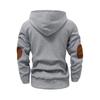 Men's Solid Color Jacquard Hooded Sweatshirt - Autumn/Winter European American Style, Loose Fit Casual Outerwear