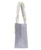 Maison de Fleur Jacquard Ribbon Frill Square Tote Bag, Blue, Size F, 08000628500
