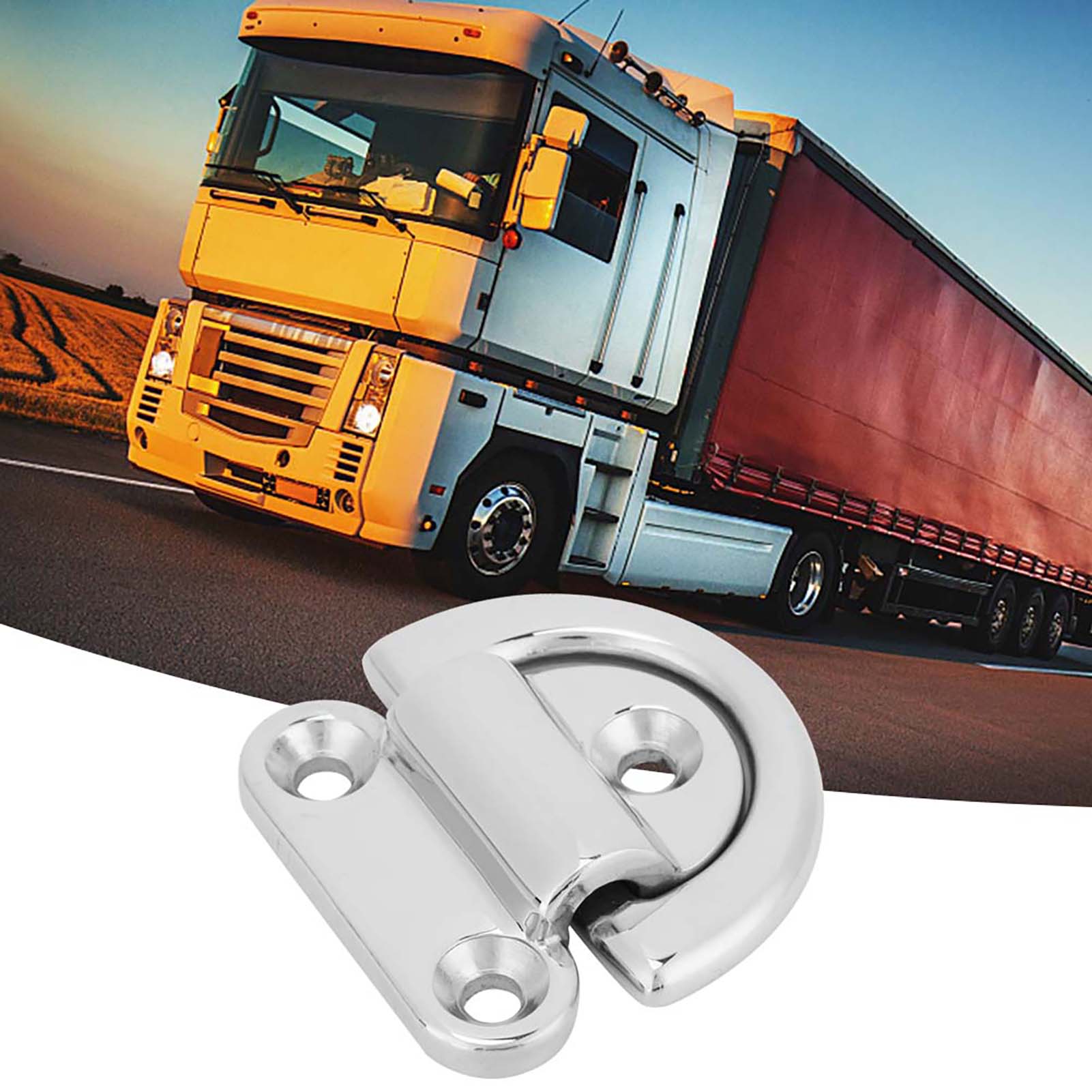 

8mm Stainless Steel Folding Boat Marine Pad Eye Stowage D Tiedown Ring Cleat for Yacht Motor