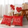 Nordische Valentinstag Kissenhülle Rot Liebesbrief Leinen Druck Kissenhülle Sofa Büro Kissenbezug