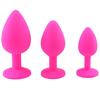 3Pcs/Set Safe Butt Plug With Crystal Detachable Jewelry Anal Plug Vagina Clitoris Vibrator Sex Toy