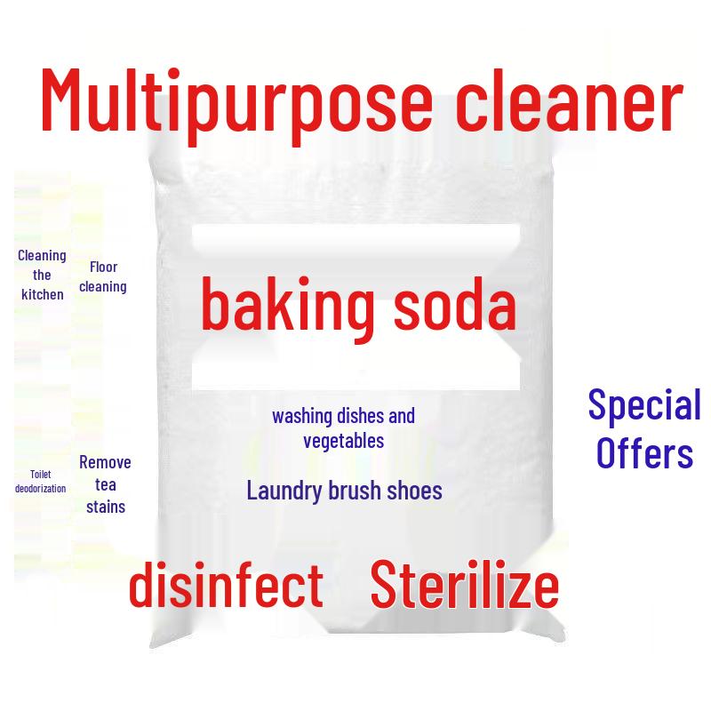 Baking Soda Multipurpose Cleaner: Stain Remover, Laundry Aid, Shoe Deodorizer, Kitchen & Toilet Descaler