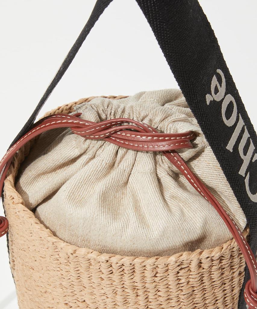 Chloe Woody Shoulder CHC23AS381L18 Women's Bag, Black/Beige, [Used]