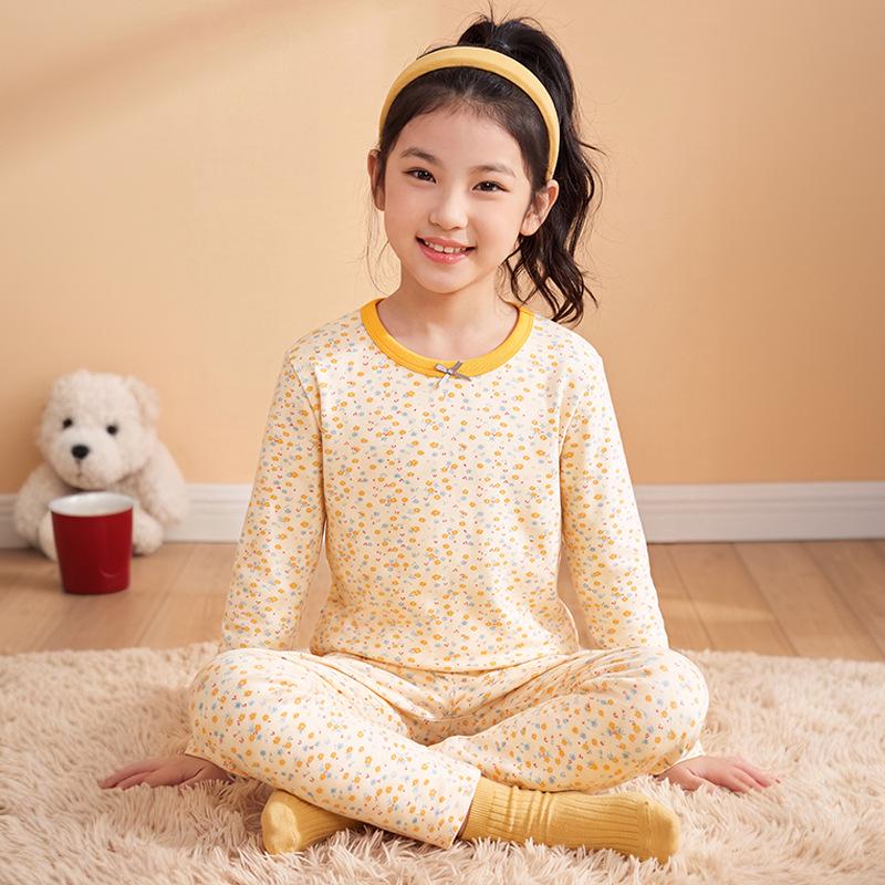 Kids' Autumn Winter Warm Cotton Pajama Set: Boys & Girls