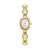 Vintage Ovaal Kwarts Horloge met Jade-Stijl Armband voor Dames