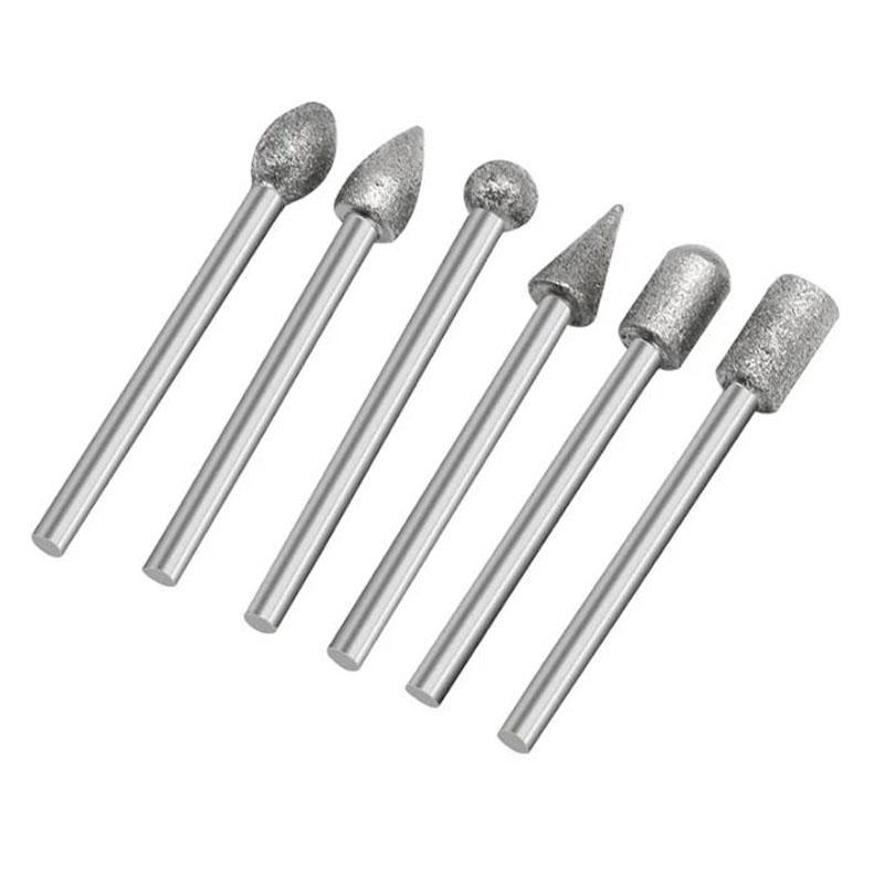 Diamond Grinding Head Grinding Needle Handle Diameter 3mm 20 Pieces Set of Fine Sand Jade Gem Stone Grinding Head Carving