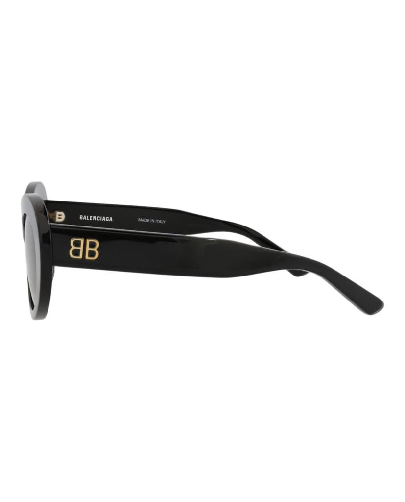 Balenciaga Asian BB0294SK Women's Sunglasses, Fit, 001, Black/Gray