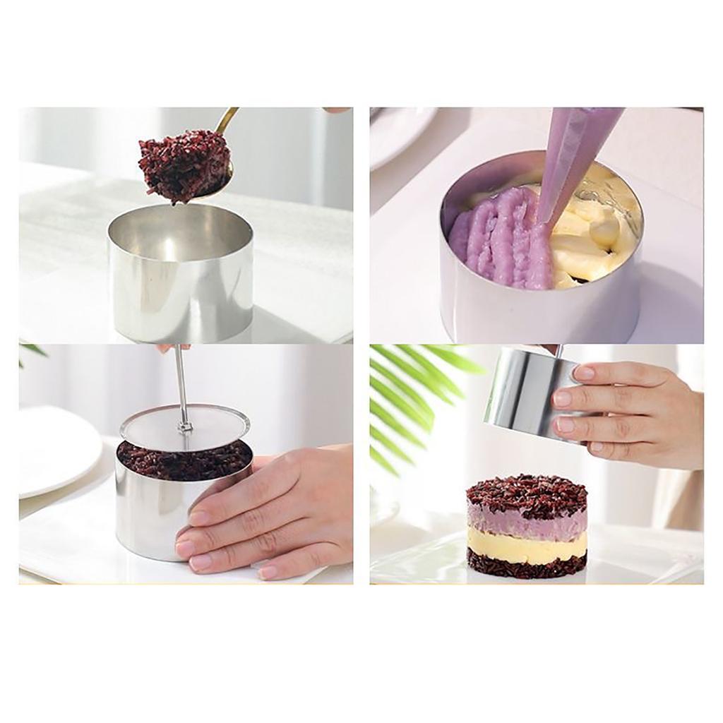 Cake Mold Food Rings Stamper Dessert Rings Stainless Steel Cake Rings Baking Accessories Perfect Gift for Baking Lovers