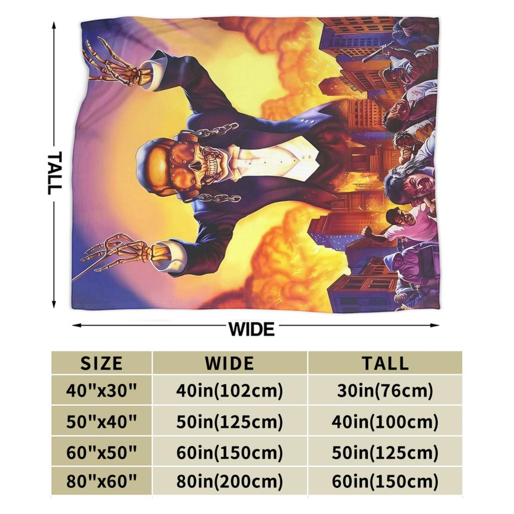 Megadeths Band Art Flannel Blanket Winter  Super Soft Throw Blanket for Kids Living Room Aesthetic Bedspread Sofa Bed Cover