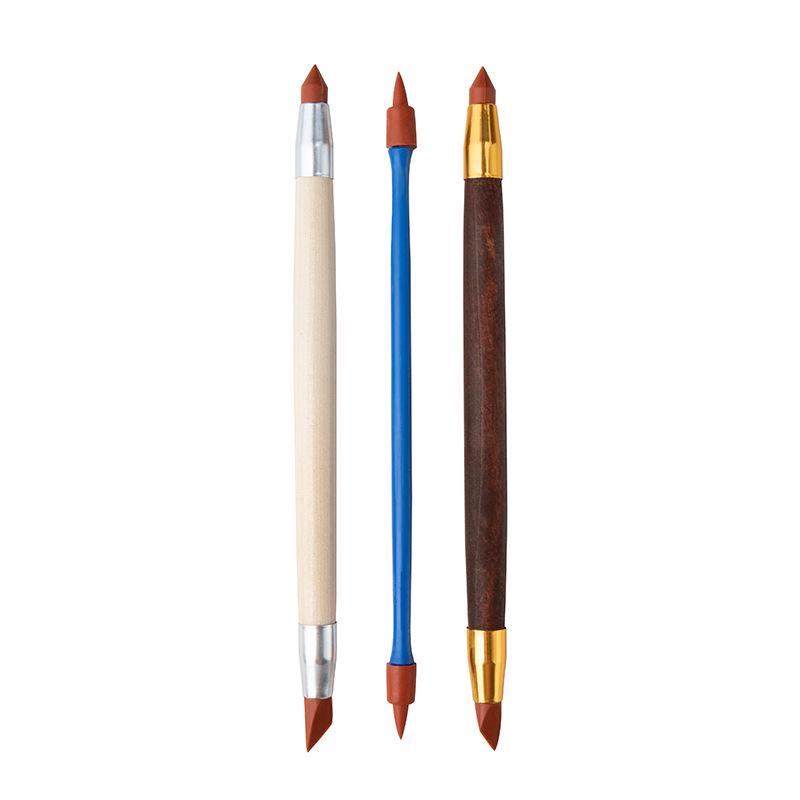 3-Piece Silicone Clay Sculpting Tool Set: Texture Indentation Pen & Carving Knife