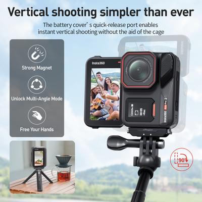 Akkudeckel für Insta360 Ace Pro2 Vertikal-Aufnahme Schnellwechseladapter Wasserdichte Abdeckung für Insta360 Ace Pro2 Zubehör