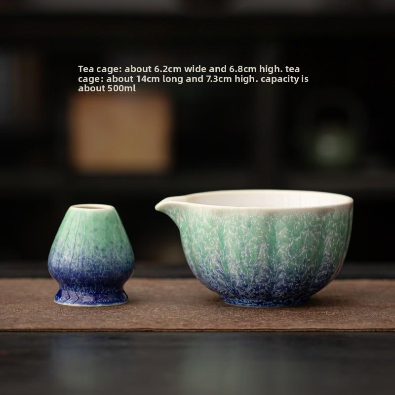 Handgefertigtes Ofentransformationsglasur Matcha Schalen Set mit Chasen Besen Traditionelle Japanische Teezeremonie Werkzeuge zum Aufschlagen Mischen