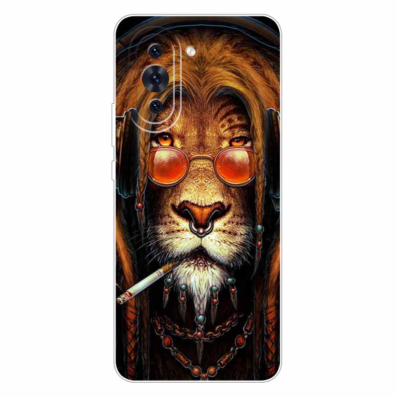 For Huawei Nova 10 Case Fashion Silicone Soft Cat Lion Back Cover for Huawei Nova 10 Case Protection Nova10 Cool Cartoon Shells