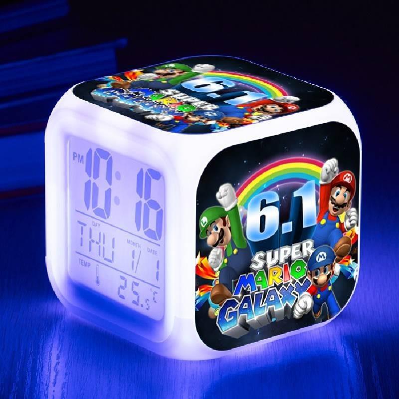 

Vibrant Led Color-changing Alarm Clock With Digital Display And Cartoon Style Style B
