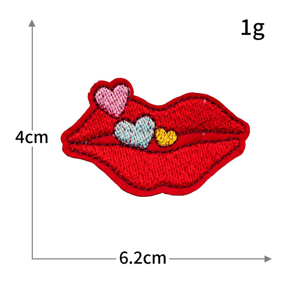 

Вышивка-патч «Огненно-красные губы» для одежды, сумок и обуви