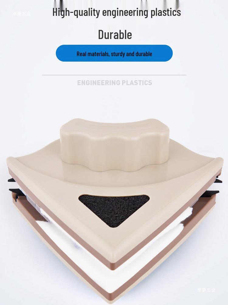 Double-Sided Magnetic Window Cleaning Brush for High-Rise Glass