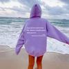 Men's and Women's Fleece Sweater Letter Print Drawstring Couple Loose Bristle Hoodie