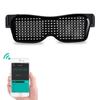 LED-Brille, Bluetooth-App-Steuerung LED-Anzeige Smarte Brille USB-wiederaufladbar DIY Funky Brille für Party, Club, DJ, Halloween