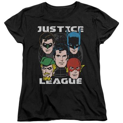 Justice League Of America "Heads Of League" Women's T-Shirt