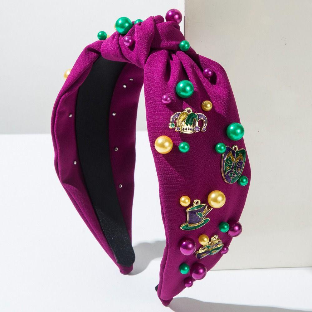 Hand Sewn Rhinestone Knot Hairband Bead Inlaid Crystal Beads Hair Band  Hair Accessories