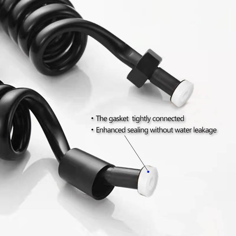 Teleskopschlauch mit Feder 1,5 Meter lang 1/2 Zoll Gewinde Telefonkabel Duschschlauch