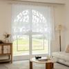 Privacy Lace Curtain Flower Embroidered Half Curtain Romantic Embroidered Curtain  Kitchen Window