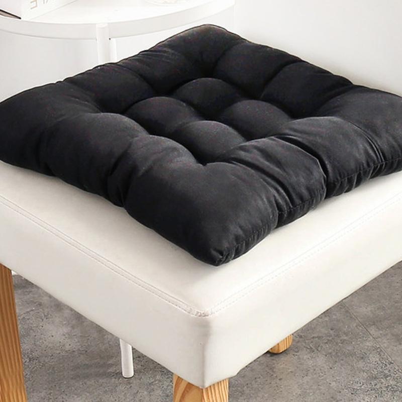 Thickened Dining Chair Seat Pad 46x46cm Slip Proof Chair Cushion for Kitchen Garden Office Multi Color