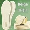 Cooling Latex Sports Insoles, Ultra-Thin Breathable Cushioned Inserts, Anti-Slip Insoles for Barefoot & Daily Use 1Pair/3Pairs