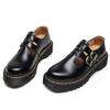 Neue Mary Jane Schuhe Leder Low-Top kleine Lederschuhe Damen mittlere und Plateausohlen Mode Student Freizeit College