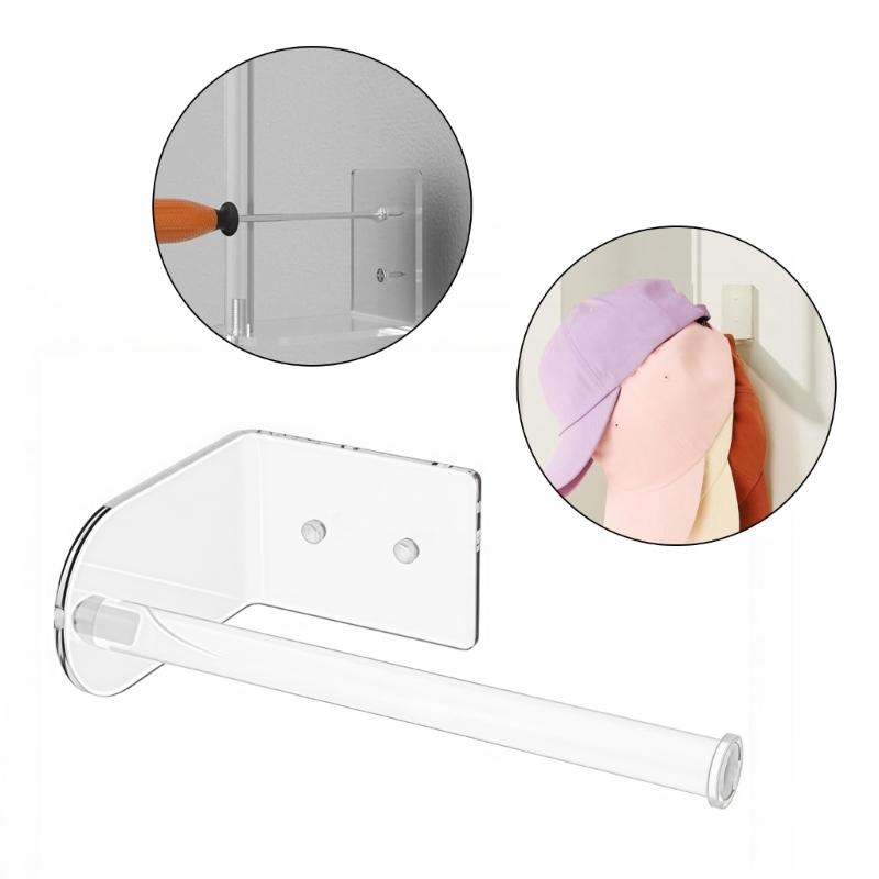 Stylish Acrylic Cap Holder Heavy Duty Wall Mounted Hat Hanger For Bedroom Entryway Closet Organization
