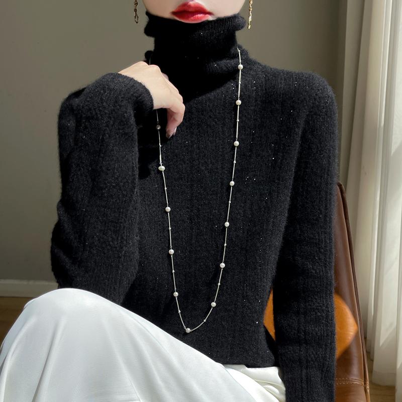 Kashmirgenser for kvinner Qinghe kashmir 30% kashmir 70% ull høst og vinter genser varm og moteriktig