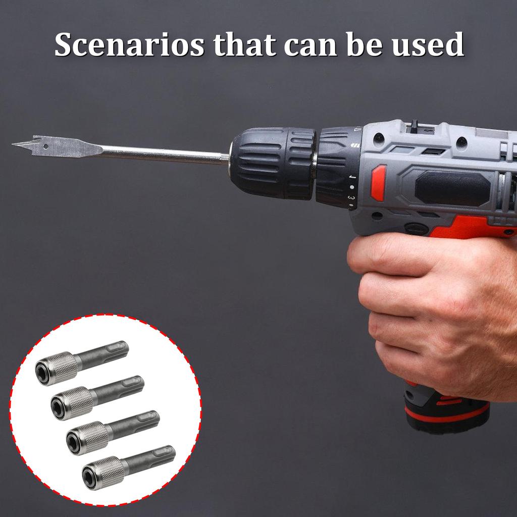 4 szt. Adapter 6,35 mm Sześciokątny Uchwyt na Bity Konwerter Pasuje do Wiertarki Udarowej i Wiertnicy Ziemnej Zwiększa Wydajność