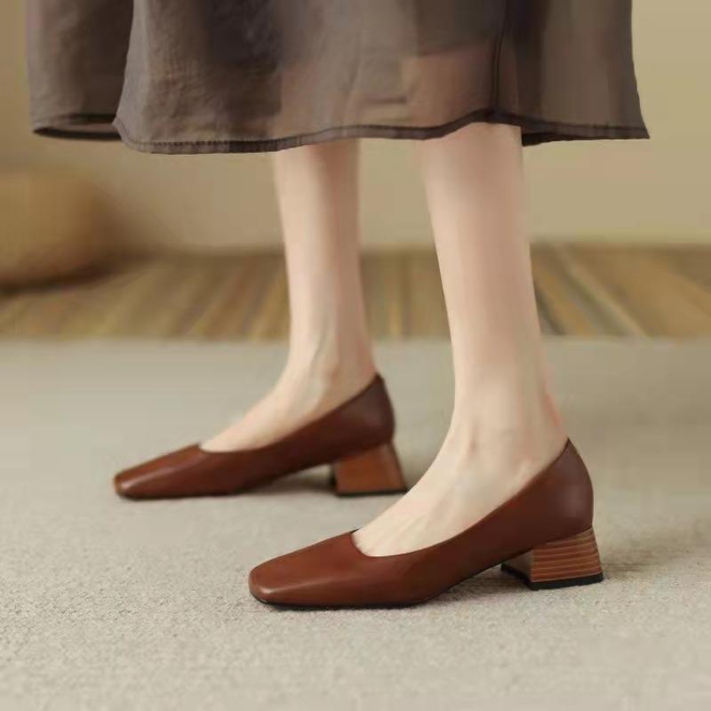 

Мода Новая Женская Милая Симпатичная Удобная Летняя Обувь с Квадратным Носком Зеленая Красная Мэри Джейн Симпатичные Повседневные Балетки Женская Обувь На Низком Каблуке Балетки на Мягкой Подошве 34 шоколадный