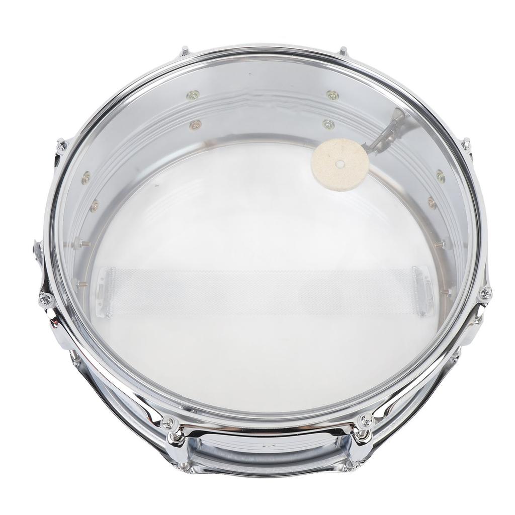 Snare Drum 14,6 x 6 Zoll Transparenter Schultergurt Übungs-Snare Drum für Anfänger für Auftritte