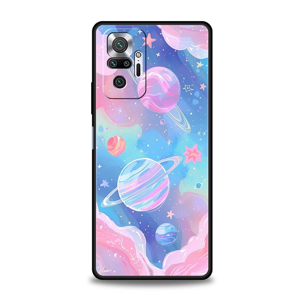 Handyhülle für Xiaomi Redmi Note 14 13 12 5G 9S 9 10 11 Pro Plus 4G 9T 14C 13C 12C 10C 9C 9A Weiche Hülle Erde Sterne Weltraum
