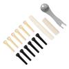 Metal Guitar Pin Puller Plastic Guitar Pin Saddle Nut Set Replacement for Guitarists Black Yellow