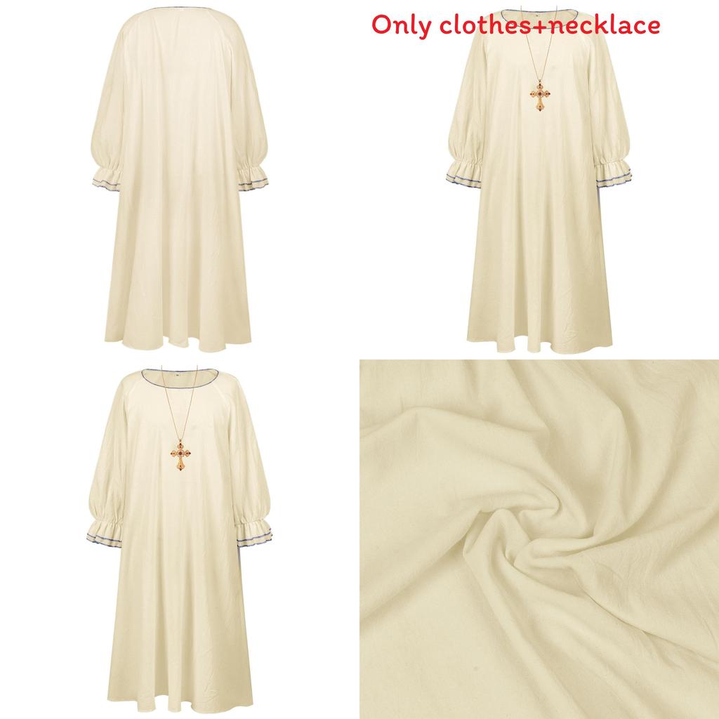 Medieval Priest Cosplay Costume With Polyester Fabric For Halloween Stage Performances
