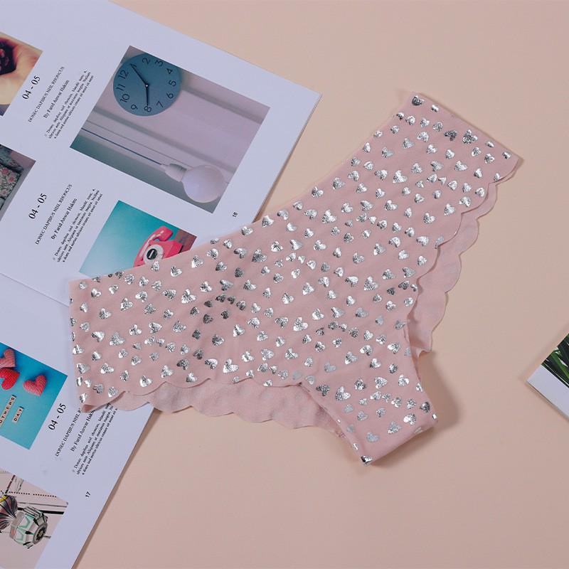 

Женские бесшовные спортивные стринги с принтом в горошек и клетку - Низкая посадка, Большой размер, Треугольный дизайн Medium