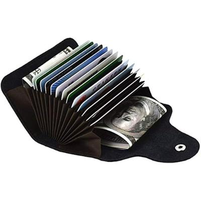 Stealodeal Black Leather Rfid Blocking Wallet 15 Slot Card Holder For Men & Women