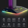 Multi Light Mode Adjustable Universal Desktop RGB Headphone Stand  for Desk Game Accessories