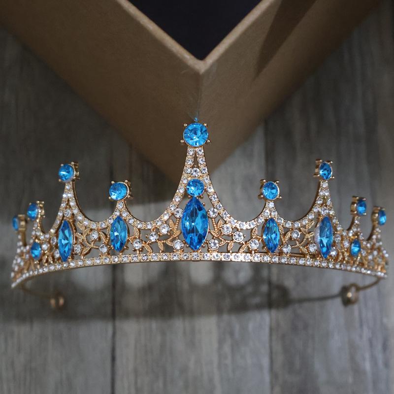 Europäische und amerikanische Brautkrone Tiara Haarschmuck Strass Mode Königin Hochzeitsaccessoires Prinzessin Ball Krone Stirnband